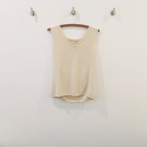 Elegant Cream Sleeveless Top